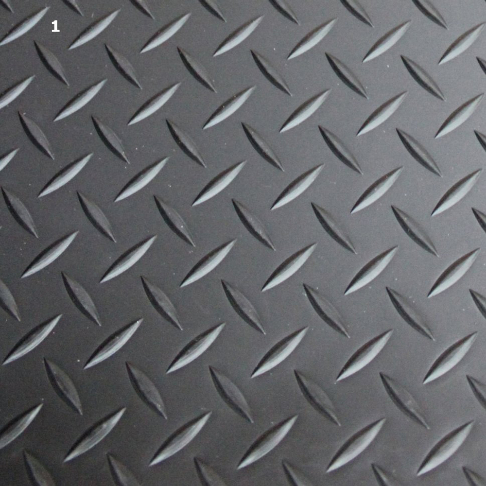 Резиновое покрытие ТЭП "Елочка" ширина 1м, чёрный, рулон 10м