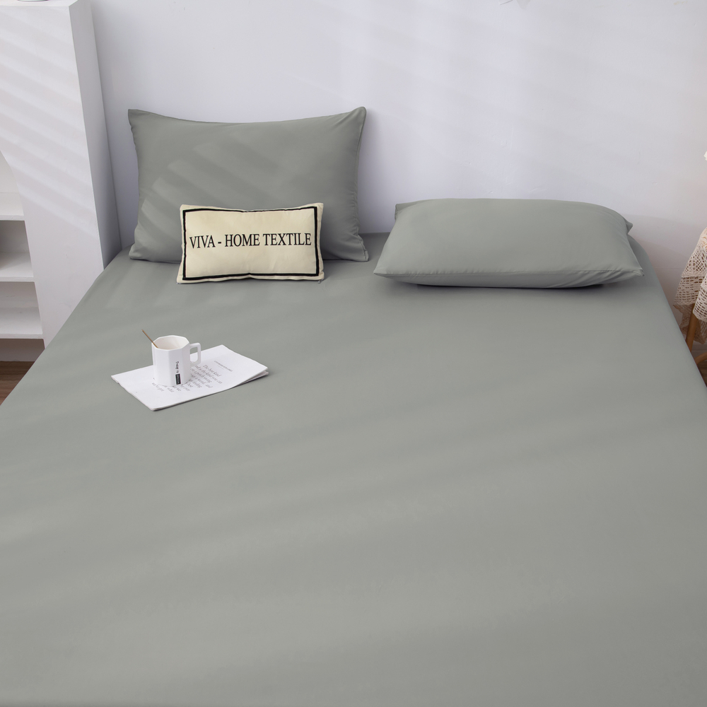 Комплект постельного белья Однотонный Сатин на резинке CSR023