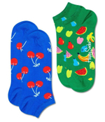 Набор из 2 пар носков 2-Pack Fruit Low Sock с фруктами (Размер: 25) (Цвет: синий с зеленым)