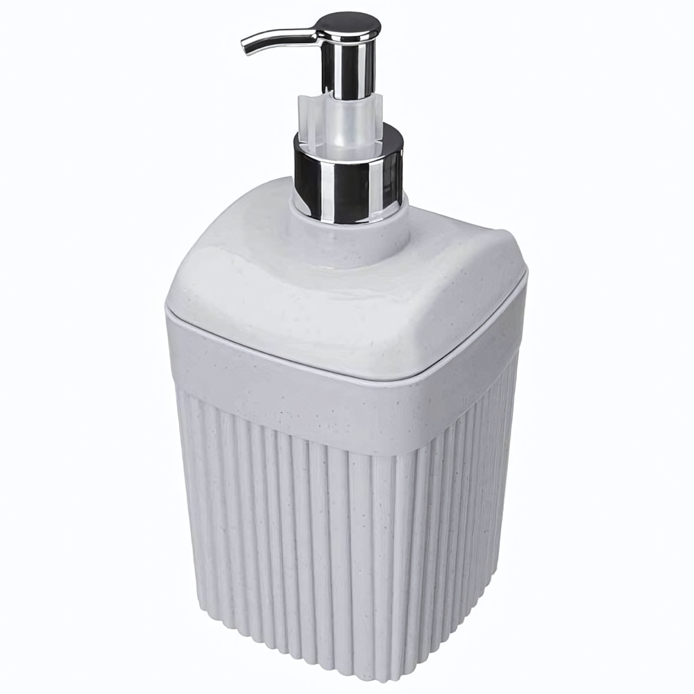 Диспенсер для жидкого мыла "velvet" 90х90х187мм, 0,65л (светло-серый флэк)