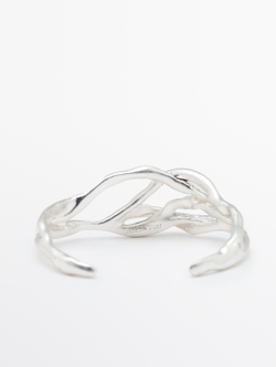 Massimo Dutti Металлический браслет в абстрактном стиле, серебряный
