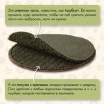 Нашивка на одежду, патч, шеврон на липучке "Шлем ужаса" (Олива) 6,9х6,9 см
