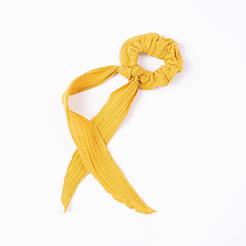 Бант муслиновый "Горчица"