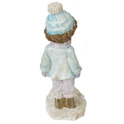 GAEM Фигурка декоративная "Мальчик и медвежонок", L9 W5 H13,5 см