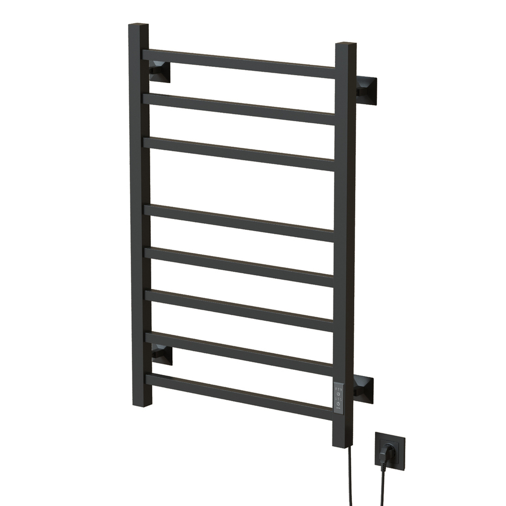 Полотенцесушитель MIXLINE FORTUNE  80х50 (таймер, 425 Вт, 8 перекладин) электрический ГРАФИТ