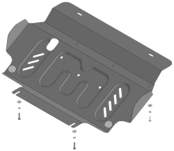 Защита радиатора. 2 мм, Сталь. для Nissan Pathfinder 2010-2014, Motodor.71406