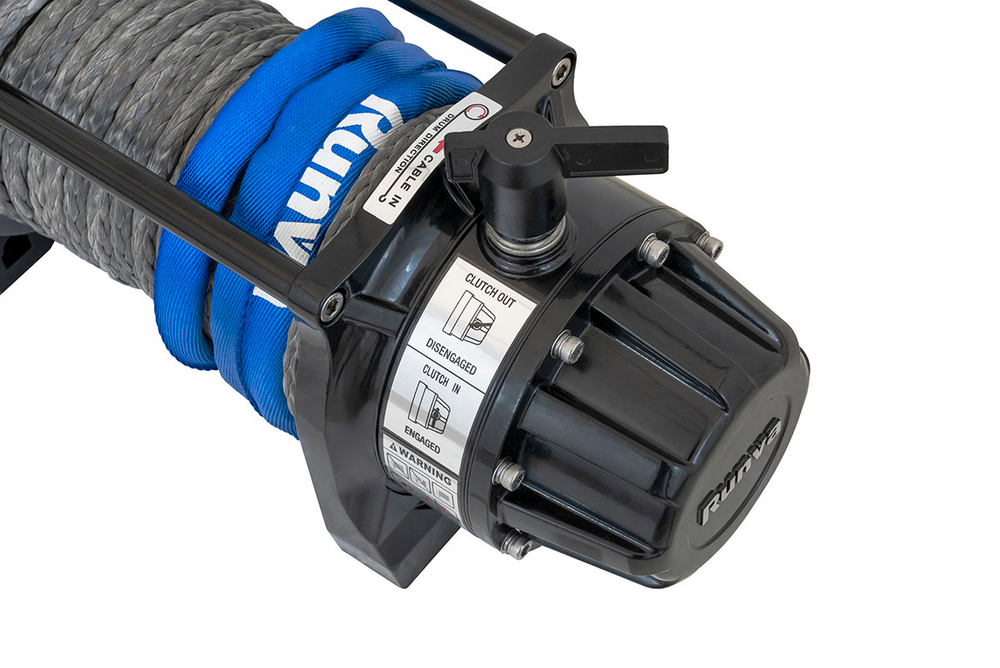 Лебёдка автомобильная электрическая 12V Runva 9500 lbs 4350 кг MAX высокоскоростная, влагозащищенная, синтетический трос