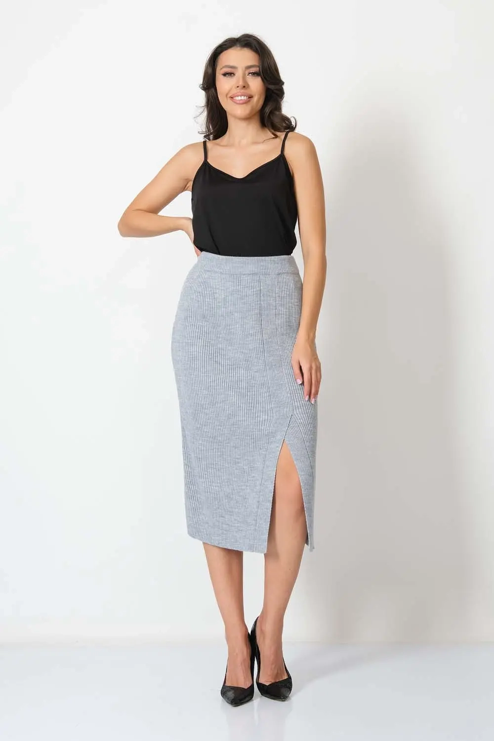 Юбка И 002/серый