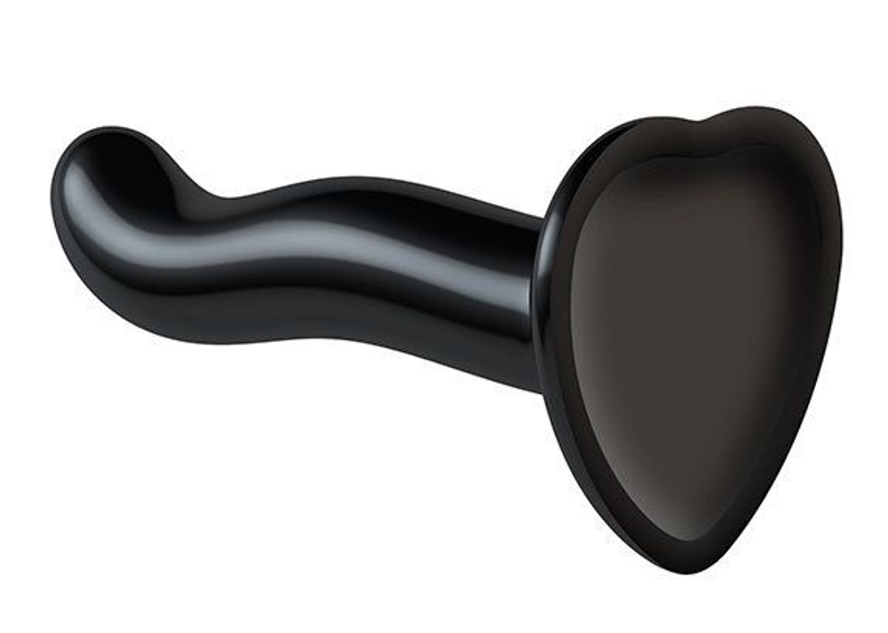 Черный фаллоимитатор-насадка Strap-On-Me P G spot Dildo size S - 16,4 см.