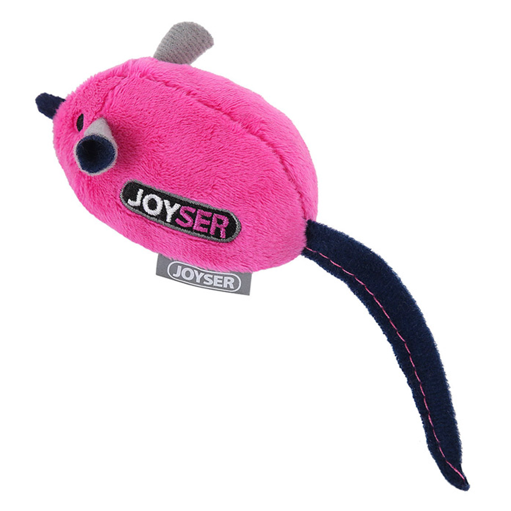 Игрушка для кошек joyser cat motion мышка со звуковым чипом розовая, 16 см