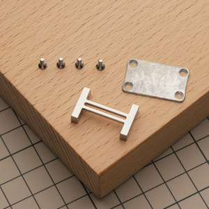 Маленькая пряжка под ремешок 17 мм а-ля HERMES, цвет серебро, материал сплав