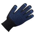 Перчатки ХБ с ПВХ 4 нити 10 класс Точка черные (комплект 10 шт)