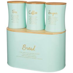 НАБОР AGNESS "MEADOW" 2 В 1 ХЛЕБНИЦА 10 Л 34*18*20 СМ, БАНКА ДЛЯ СЫПУЧИХ 1,1 Л 11*14 СМ 3 ШТ