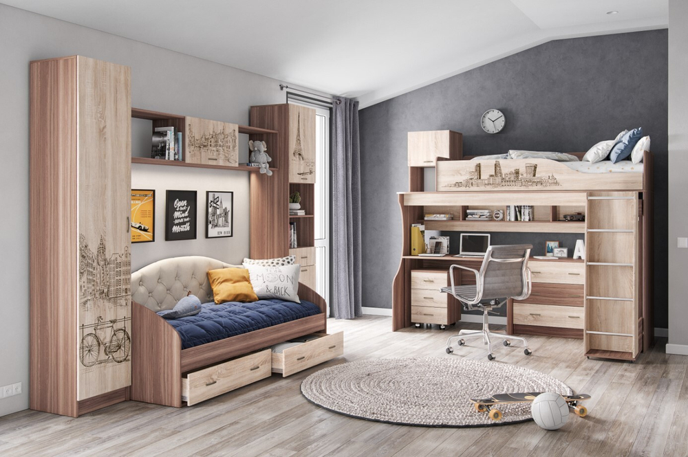 Кровать-чердак Орион 80х190