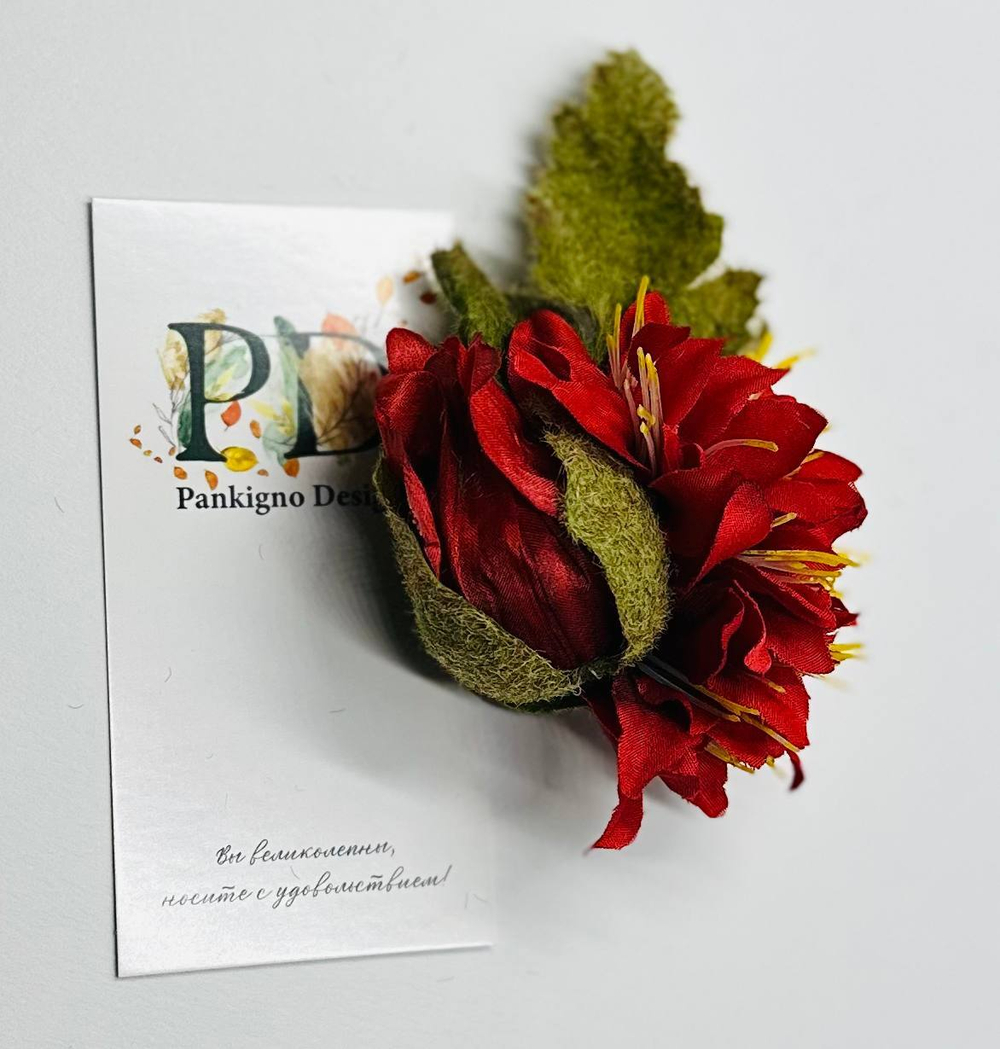Брошь-заколка Pankigno Design с Альстрёмерией Limited