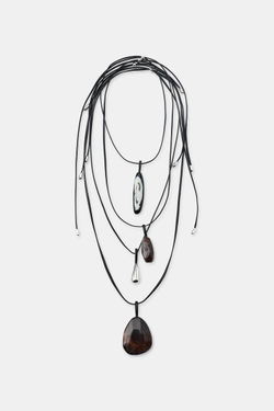 ZARA НАБОР ИЗ 4 ОЖЕРЕЛИЙ, КОРИЧНЕВЫЙ