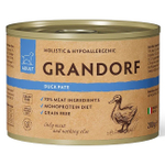 GRANDORF (Duck Pate) MONOPROTEIN монопротеиновый влажный корм для собак всех пород (беззерновая формула для особо аллергичных собак), УТКА, 200г х 6 шт