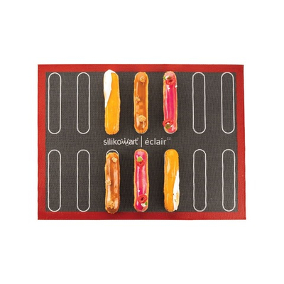 Силиконовый коврик перфорированный с разметкой Air mat Éclair & Choux 300x400мм, Silikomart, Италия