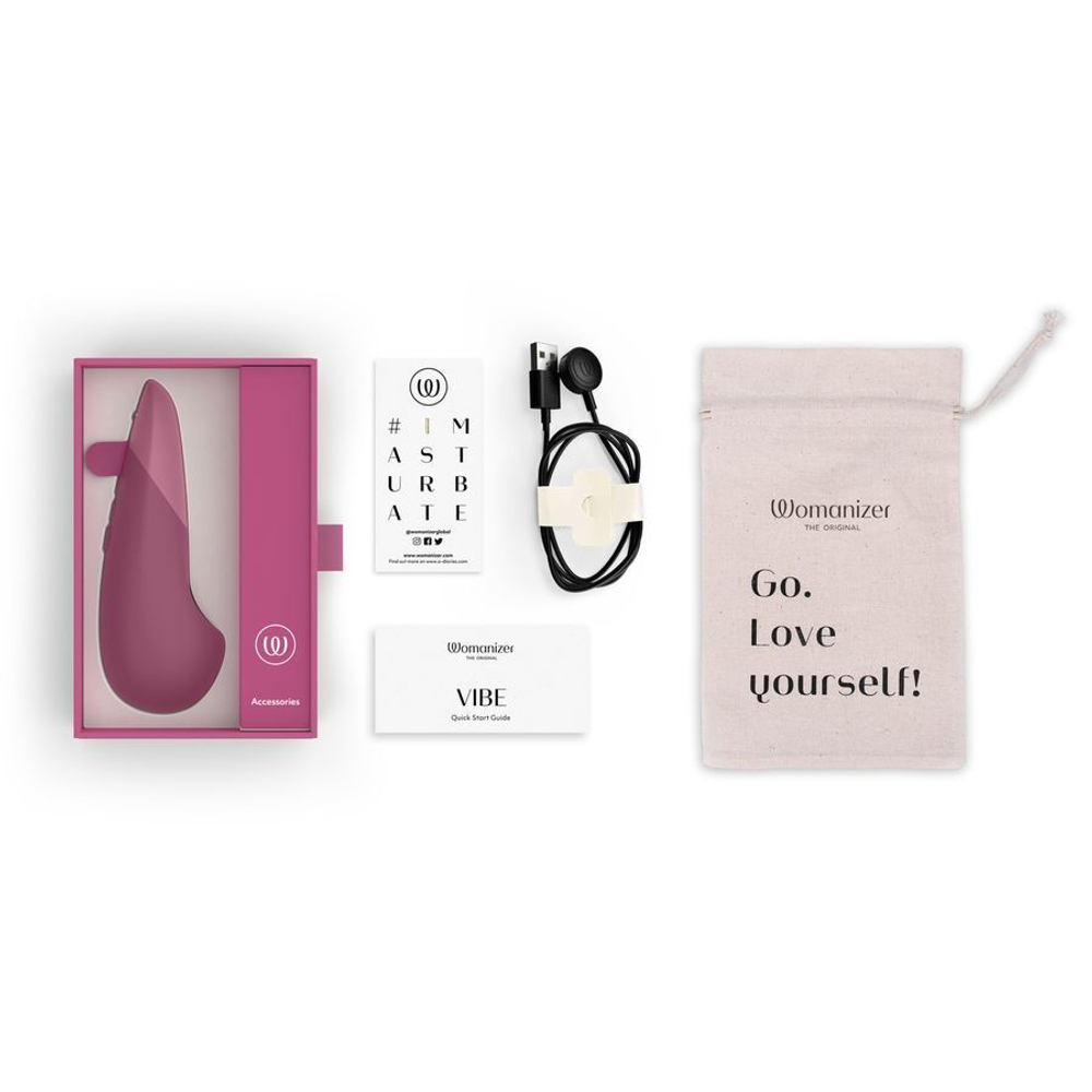 Розовый клиторальный вибратор Womanizer Vibe