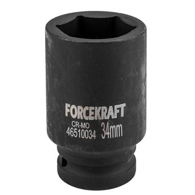 Головка ударная глубокая 3/4'', 34мм (6гр.) FORCEKRAFT FK-46510034