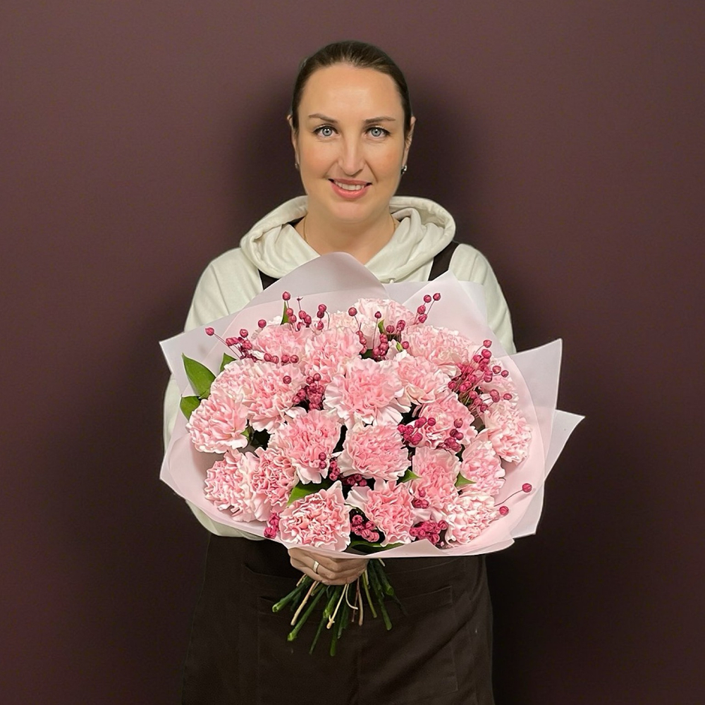 Букет цветов «Зефирный лино»