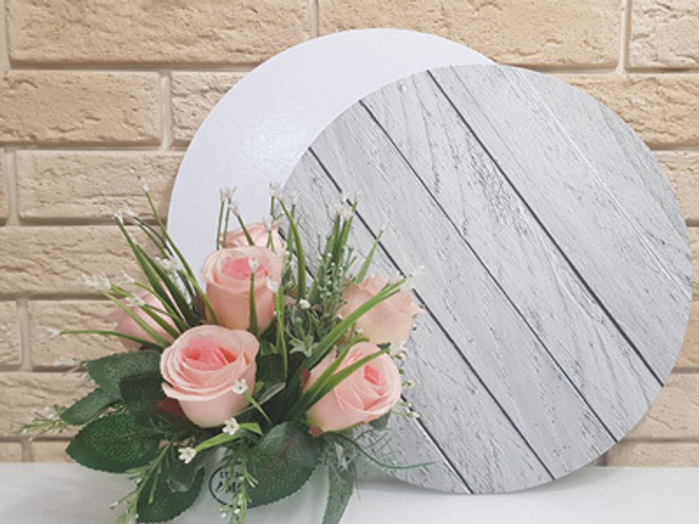 ПОДЛОЖКА D=260 ММ. ДЕРЕВО/БЕЛАЯ 2,5 ММ