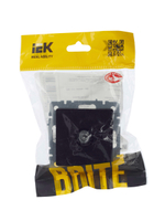 BRITE Розетка TV проходная РТВ10-0-БрЧ черный IEK