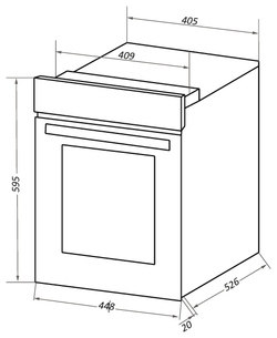 Встраиваемый электрический духовой шкаф Maunfeld EOEC 516W