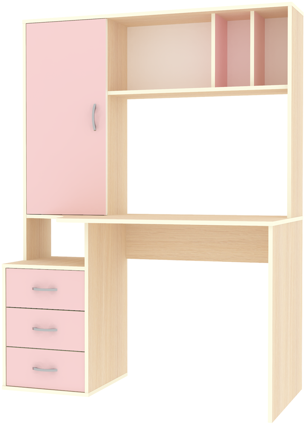 Стол компьютерный КарИВи Сокол  Дуб Молочный Розовый