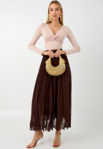 Юбка плиссе макси 90