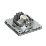 Розетка компьютерная 1-местная RJ-45 (механизм), STEKKER, серия Эмили, RST00-5117-10, платиново-серый, soft touch 49951