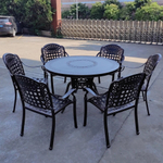 Комплект мебели из алюминия Seville 6/14, античная бронза