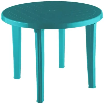 Стол круглый бирюзовый 950х740мм