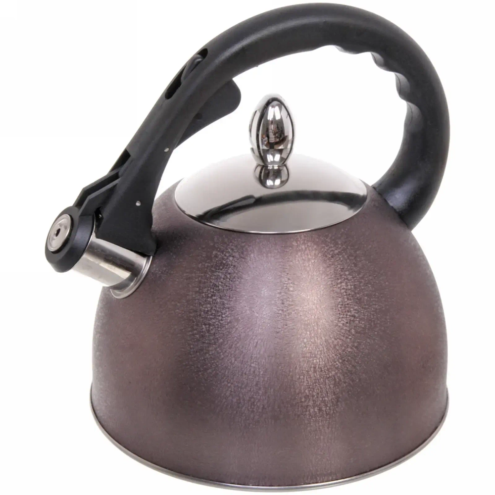 Чайник из нержавеющей стали 3л «Роскошь» со свистком, лиловый