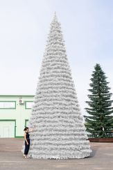 Уличная елка Испанская белая 10 м., каркасная, ПВХ, Green Trees (GT10ISPVCW)