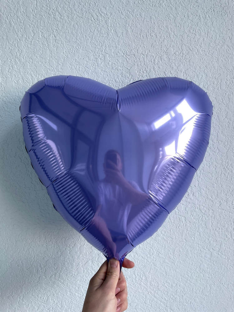 Сердце Сиреневый Ag 18"