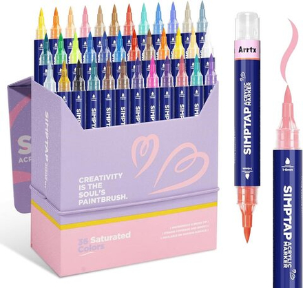 Arrtx Simptap акриловые маркеры, 36 шт