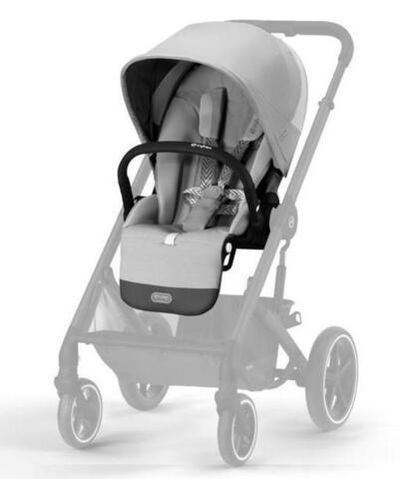 Коляска 3 в 1 Cybex Balios S Lux BLK и автокресло Aton B2 i-Size Volcano Black с базой isofix Base One Lava Grey с дождевиком