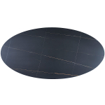 Стол керамический LA ALTA COSMO Lauren black gold 180*90*75, каркас черный