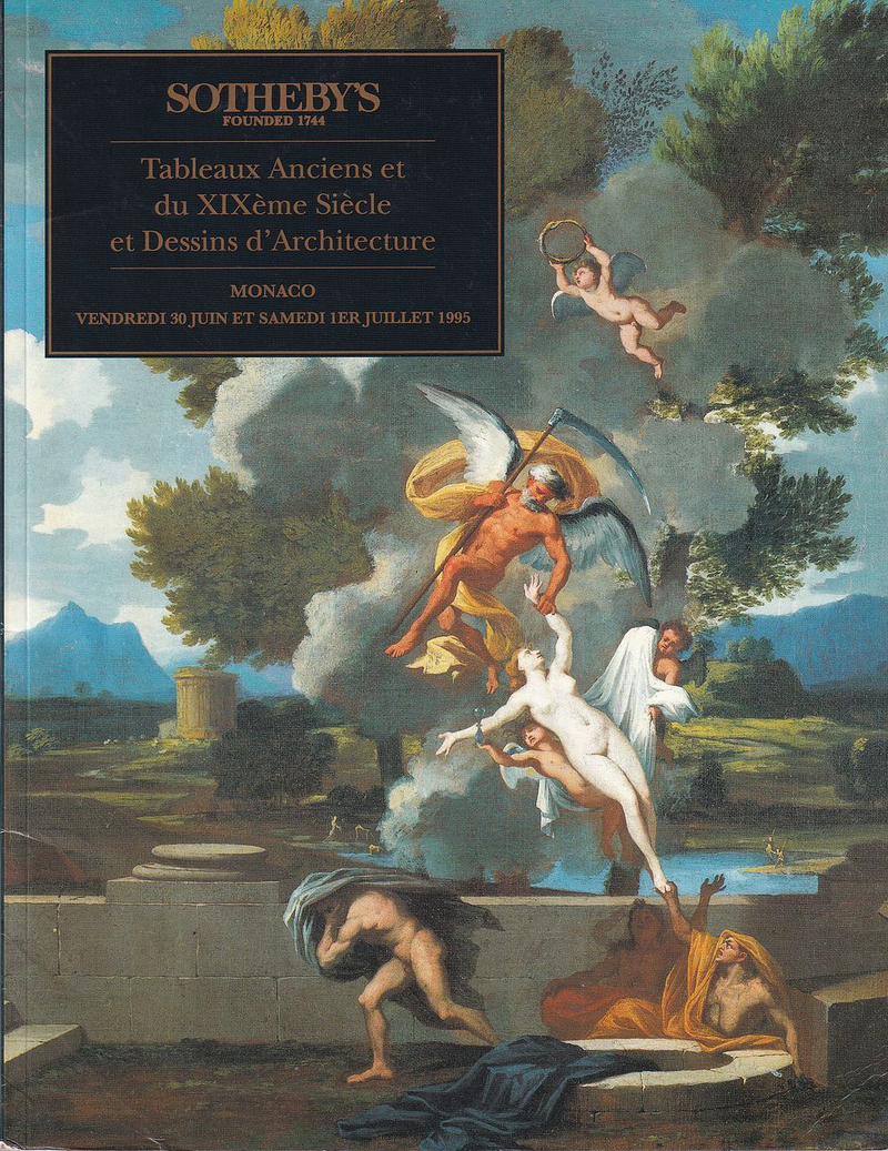 Каталог аукциона Sotheby's, Монако, Живопись старых мастеров и художников XIX века, а также архитектурные рисунки от 30 июня – 1 июля 1995 года