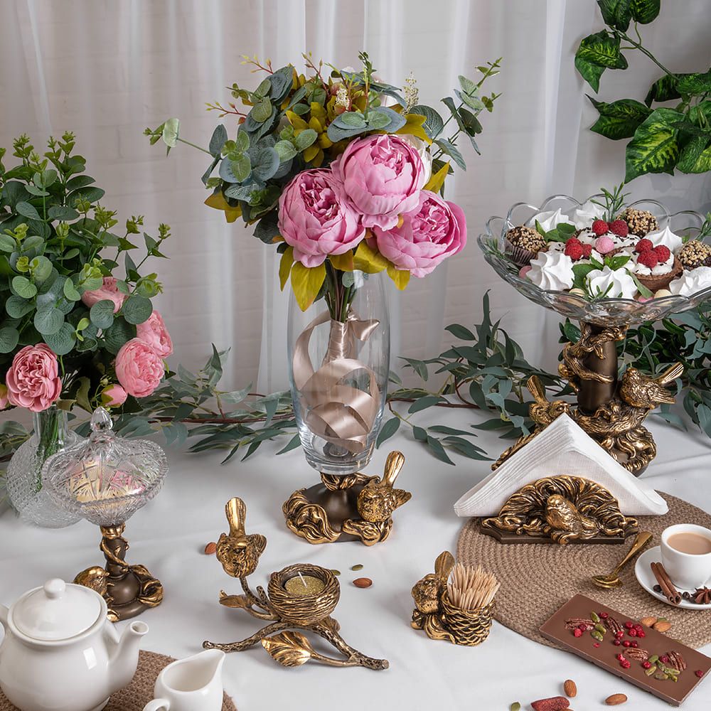 Сахарница стеклянная с крышкой Зарничка Свитти Бронза