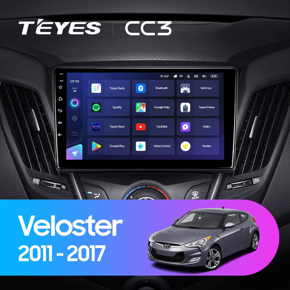 Teyes CC3 9" для Hyundai Veloster 2011-2017