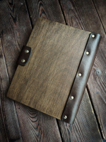 Деревянный блокнот на кольцах А5