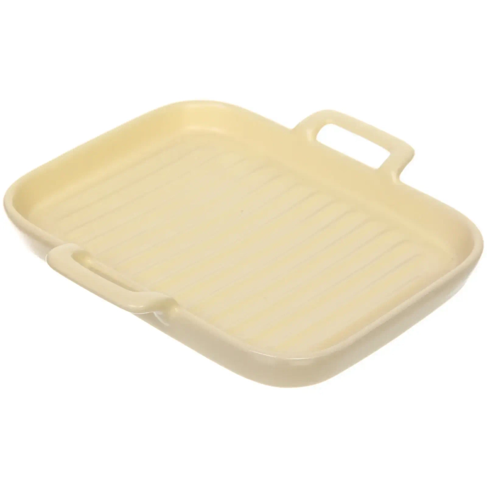 Блюдо керамическое «Акварель» 19,5*19,5*2,5см, бежевое