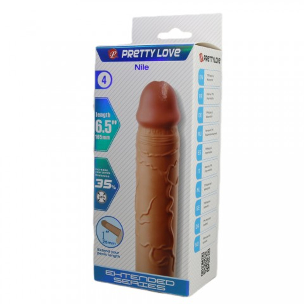 Реалистичная насадка на пенис Nile (16,5 см) телесная