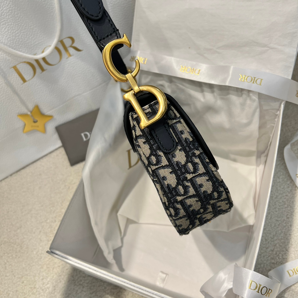 Christian Dior Mini Soft Saddle Bag with Strap