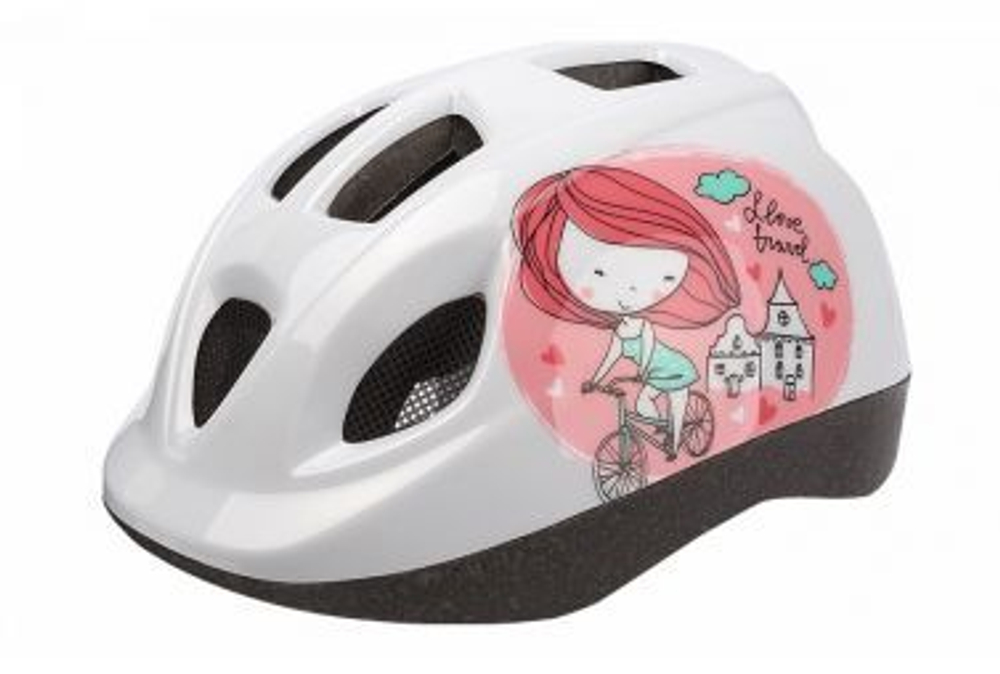 Шлем велосипедный детский Polisport XS PRINCESS (XS=46/53) white/pink