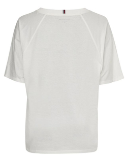 Женская теннисная футболка Tommy Hilfiger Relaxed Graphic Tee - ecru