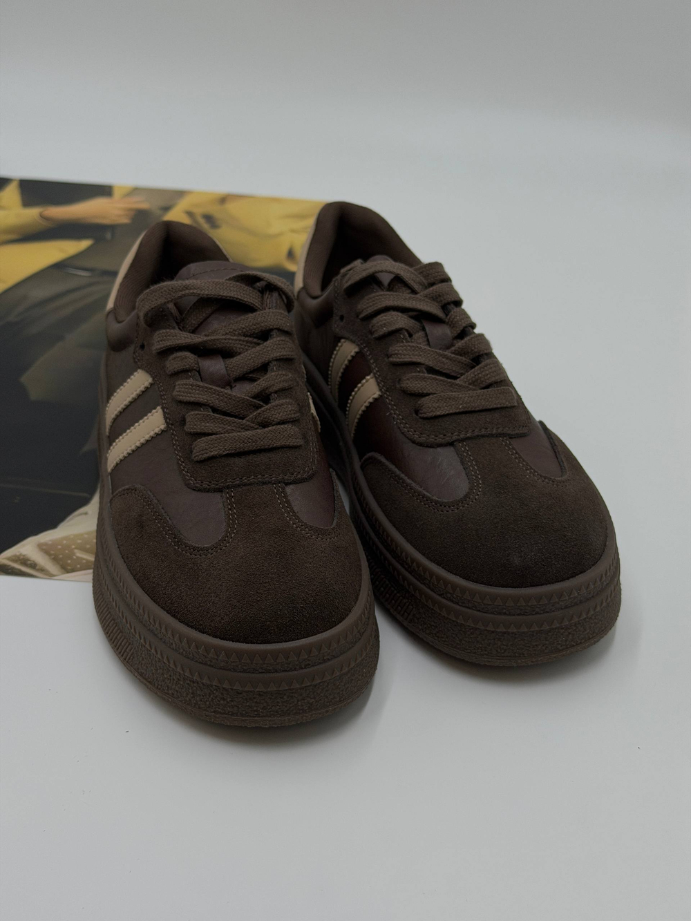 Кроссовки женские натуральная кожа арт. 18-1 цвет "коричневый"