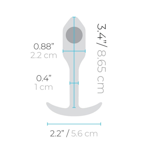Анальная пробка для ношения цвета тиффани 9,6см b-Vibe Snug Plug 1 BV-007-MNT